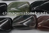 CAG6811 15.5 inches 18*25mm twisted rectangle Indian agate beads