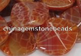 CAG683 15.5 inches 30*35mm freeform natural fire agate beads