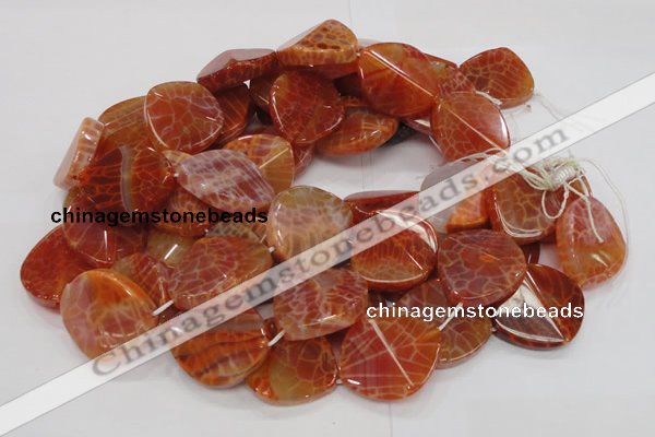 CAG683 15.5 inches 30*35mm freeform natural fire agate beads