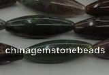 CAG6830 15.5 inches 10*30mm rice Indian agate beads wholesale