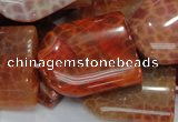 CAG684 15.5 inches 25*30mm freeform natural fire agate beads