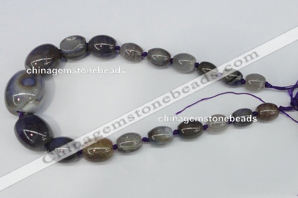 CAG6868 15.5 inches 12*14mm - 25*30mm drum dragon veins agate beads