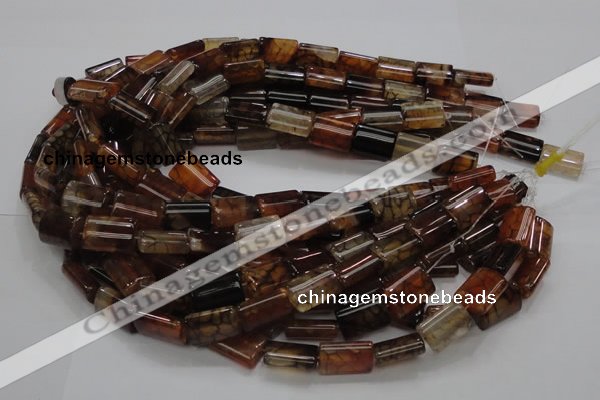 CAG688 15.5 inches 13*18mm rectangle dragon veins agate beads