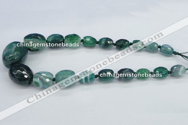 CAG6884 12*14mm - 25*30mm faceted drum dragon veins agate beads