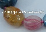 CAG6885 12*14mm - 25*30mm faceted drum dragon veins agate beads