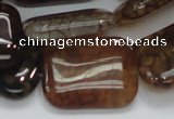 CAG690 15.5 inches 22*30mm rectangle dragon veins agate beads