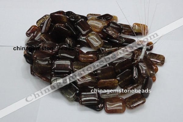 CAG690 15.5 inches 22*30mm rectangle dragon veins agate beads