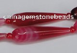 CAG6903 15.5 inches 10*40mm faceted teardrop line agate beads