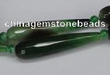 CAG6904 15.5 inches 10*40mm faceted teardrop line agate beads