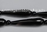 CAG6906 15.5 inches 10*40mm faceted teardrop line agate beads