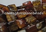 CAG693 15.5 inches 12*12mm square dragon veins agate beads