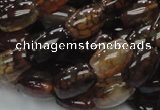 CAG699 15.5 inches 10*14mm rice dragon veins agate beads wholesale