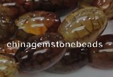 CAG700 15.5 inches 18*25mm rice dragon veins agate beads wholesale