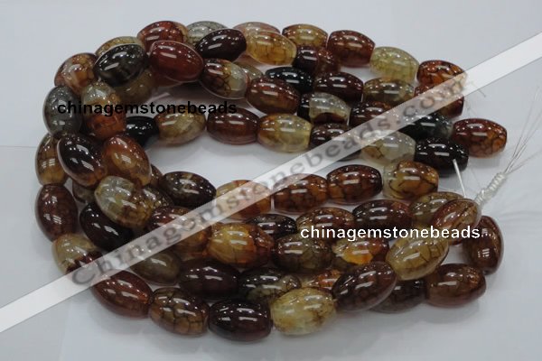 CAG700 15.5 inches 18*25mm rice dragon veins agate beads wholesale