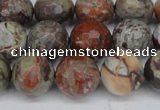 CAG7014 15.5 inches 12mm faceted round ocean agate gemstone beads