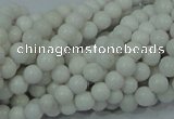 CAG704 15.5 inches 4mm round white agate gemstone beads wholesale