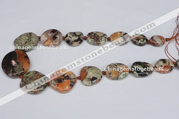 CAG7050 15.5 inches 15*20mm - 30*40mm freeform ocean agate beads