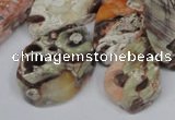 CAG7051 Top drilled 15*20mm - 25*35mm freeform ocean agate beads