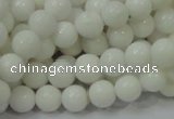 CAG706 15.5 inches 8mm round white agate gemstone beads wholesale