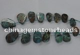 CAG7069 Top drilled 20*30mm - 30*45mm freeform ocean agate beads