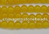 CAG7101 15.5 inches 6mm round yellow agate gemstone beads