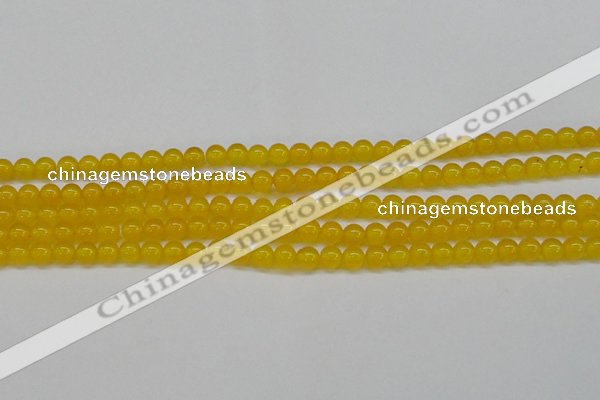 CAG7101 15.5 inches 6mm round yellow agate gemstone beads
