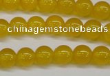 CAG7102 15.5 inches 8mm round yellow agate gemstone beads