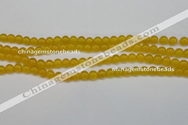 CAG7102 15.5 inches 8mm round yellow agate gemstone beads