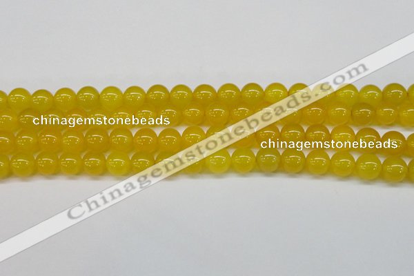 CAG7104 15.5 inches 12mm round yellow agate gemstone beads
