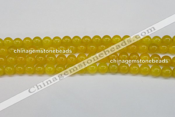 CAG7104 15.5 inches 12mm round yellow agate gemstone beads