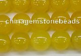 CAG7105 15.5 inches 14mm round yellow agate gemstone beads