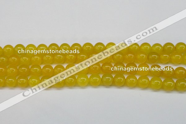 CAG7105 15.5 inches 14mm round yellow agate gemstone beads