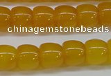 CAG7115 15.5 inches 10*12mm apple-shaped yellow agate gemstone beads