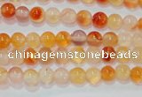 CAG7130 15.5 inches 4mm round red agate gemstone beads