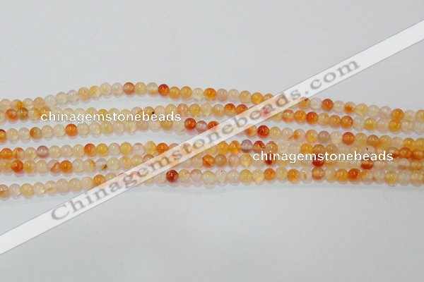 CAG7130 15.5 inches 4mm round red agate gemstone beads