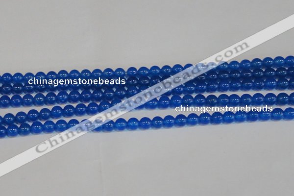 CAG7159 15.5 inches 6mm round blue agate gemstone beads