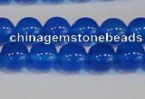 CAG7160 15.5 inches 8mm round blue agate gemstone beads