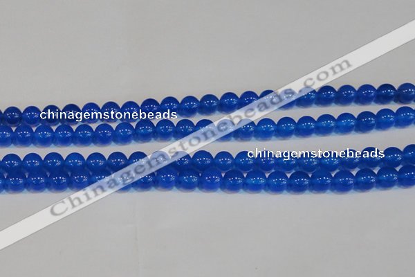 CAG7160 15.5 inches 8mm round blue agate gemstone beads