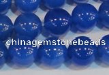 CAG7162 15.5 inches 12mm round blue agate gemstone beads