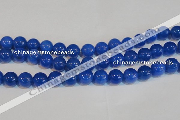 CAG7163 15.5 inches 14mm round blue agate gemstone beads