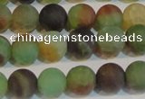 CAG7168 15.5 inches 8mm round matte rainbow agate gemstone beads