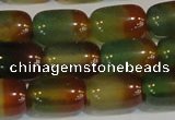 CAG7177 15.5 inches 12*16mm drum rainbow agate gemstone beads