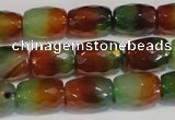 CAG7178 15.5 inches 8*12mm faceted drum rainbow agate gemstone beads