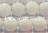 CAG7182 15.5 inches 14mm round white agate gemstone beads