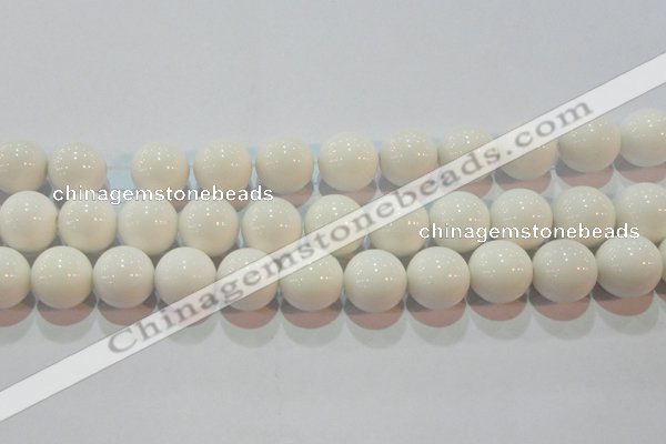 CAG7183 15.5 inches 16mm round white agate gemstone beads