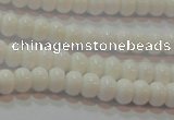 CAG7190 15.5 inches 4*6mm rondelle white agate gemstone beads