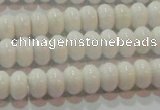 CAG7191 15.5 inches 5*8mm rondelle white agate gemstone beads