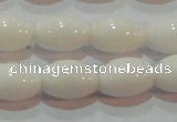 CAG7202 15.5 inches 8*12mm rice white agate gemstone beads