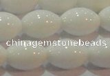 CAG7204 15.5 inches 12*16mm rice white agate gemstone beads