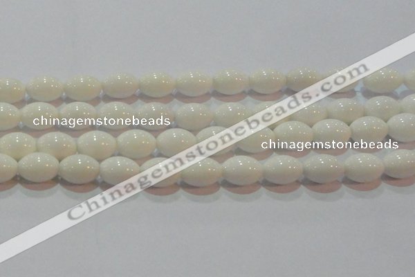 CAG7204 15.5 inches 12*16mm rice white agate gemstone beads